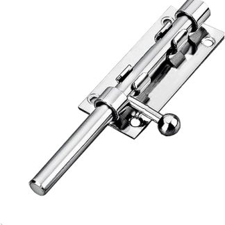 5 Inch Door Bolt Lock Stainless Steel Door Latch Barrel Sliding Lock Silver Solid Door Lock Bolts for Bathroom Bedroom Garden Shed Doors