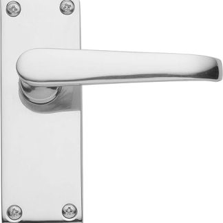Architectural Hardware Howdens Bertelli Victorian Latch Lever Door Handles Polished Chrome