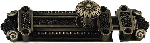 Zinc Alloy Vintage Security Door and Window Latch with Antique Bronze and Red Copper Finish, Sturdy Privacy Lock for Bedroom, Bathroom, Cupboard or Shed Doors(Green ancient)