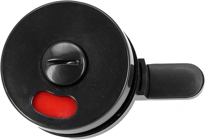 RichVibe Bathroom Door Lock Indicator Bolt Round Head 53mm Privacy Vacant Engaged Sign for WC Restroom, 360-Degree Rotation, Black(1pc)