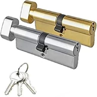 1pcs 70mm Lock Cylinder with 3 Keys Door Lock Home Hardware Accessories(Gold-70mm)