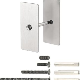PATIKIL Door Hole Cover Plate, 70x30mm Stainless Steel Rectangle Deadbolt Knob Hole Repair Fits Doors 30mm to 120mm Thick for Hole Filling Decoration Repair Escutcheon, Silver