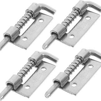 Veemoon 4pcs Spring Loaded Latch Stainless Steel Flat Pin Lock for Cabinet Box Door Bolt Security Spring Latch Pin Barrel Bolt