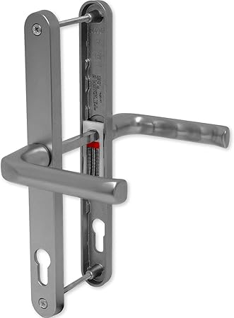 uPVC Door Handle Hoppe London 92PZ 240mm Sprung Double Glazing Pair Silver