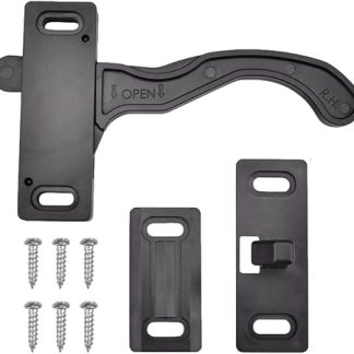 RV Screen Door Latch - Exterior Mounted Pull Catch, Universals Swing Panel Holder | Safe Door Hardware for Caravan House, Spare entry for Mobile Bus, Tournament Bus, or Vehicle Conversion