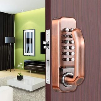 BORDSTRACT 11 Digits Keypad Door Lock, Mechanical No Power Combination Key Button Lock, Safety Entry Dead Bolts Door Lock