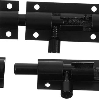 Angoily 2pcs Metal Door Latches Door Security Latches Lock for Gate Entry Barn Lock French Slide Bolt Slide