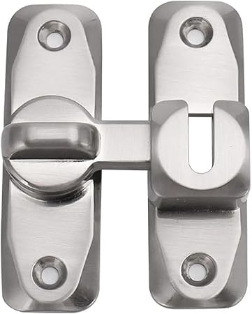 1PCS 90 Degree Sliding Door Locks Home Hardware Accessories(Silver)