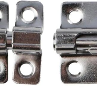 2PCS Door Latch Sliding Bolt Latch Hasp Staple Garden Gate Safety Sliding Bolt Lock Wooden Door Hardware Accessories(Silver 2PCS)