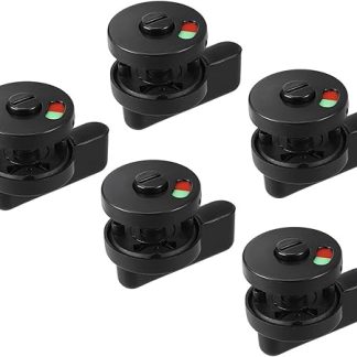 5Pcs Privacy Indicator Door Lock, 54mm Plastic Vacant Engaged Latch Indicating Lock for Bathroom WC Public Toilet