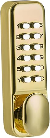 Generic Advanced Digital Door Lock with Handle for Home Security, Gold