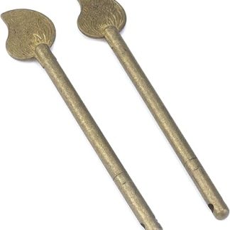 Crapyt 2 PCS Door Lock Latch L11cm/4.33 New Chinese Style Vintage Decorative Lock Bolt Locking Pin Replacement Locking Pin Brass Kitchen/Lounge/Bedroom