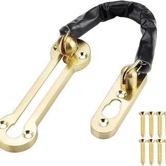 ZYFHYU Security Slide Bolt Stainless Steel Door Chain Lock Indoor Slide Door Security Anti-theft Buckle Home Latch Hardware Accessories for Doors(A5)
