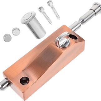 Angoily Sliding Door Security Lock Gate Latch Lock Automatic Rotating Spring Bolt Thickened Aluminum Alloy Impact Random Color