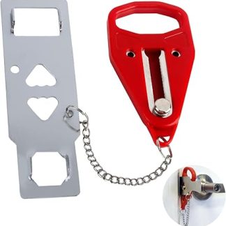 AYNKH Portable Strengthen Door Lock, Self Protect Heavy Duty Extra Anti Theft Lock for Additional Safety and Privacy, Perfect for Travel Hotel Home Apartment