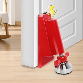 Portable Alarm Door Stopper,Portable Lock for Travel Anti Theft Blocker Stoppers,80dB Anti-Theft Security Alarm Door Stoppers for Bottom of Door,Security Door Stopper for Home, Office, and Travel
