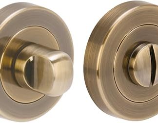 Hunta HANDLEZONE® Bathroom Toilet Door Thumbturn and Release Set - Antique Bronze