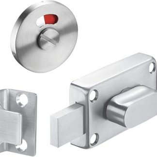 Cubicle Door Lock Pack with Satin Stainless Steel Finish
