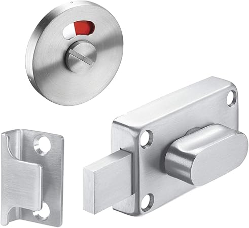 Cubicle Door Lock Pack with Satin Stainless Steel Finish