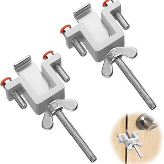 2Pcs Portable Door Lock for Travel, Hotel Door Locks for Travelers Security, Dual Nut Adjustment Travel Door Lock Hotel Room Door Lock Hotel Locks for Doors Travel, Security Door Locks for Hotel Home