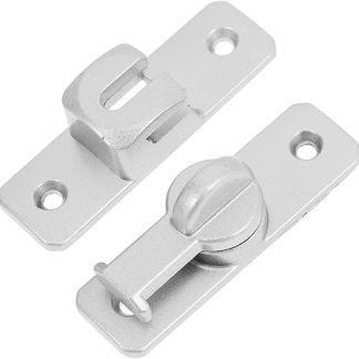 Gadpiparty Aluminum Alloy Door Latch Lock No Drill Anti-Theft Sliding Door Bolt Lock Heavy Duty Bathroom and Cupboard Security Latch 1 Set