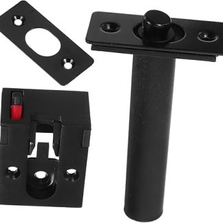 Anneome 1 Set Security Door Chain Lock Stainless Steel Theft Bolt Latch for Home Apartment Hotel Concealed Design with Interior Locking Feature Effortless Installation Black