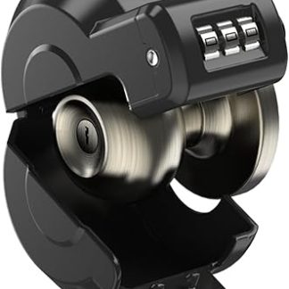 PUGED Door Knob Lockout Device - Black - Code Lock - No Key Needed - Easy to Install - Portable - Protects Privacy - Suitable for Door Knobs, Faucets, Water Valves & More