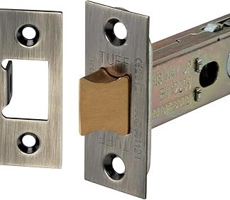 CE Certified 3” Heavy Duty Fire Rated Antique Brass Sprung Tubular Door Latch Lock 75mm – for Internal and External Doors