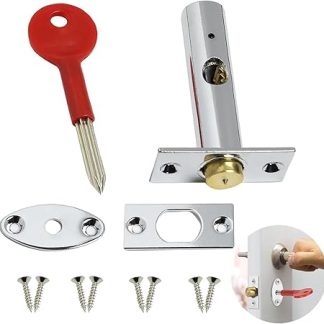 Door Security Rack Bolt,Stainless Steel Anti-Theft Door Security Rack Bolts,Mortice Door Bolts with Star Keys,Security Mortice Rack Bolts for Doors Windows