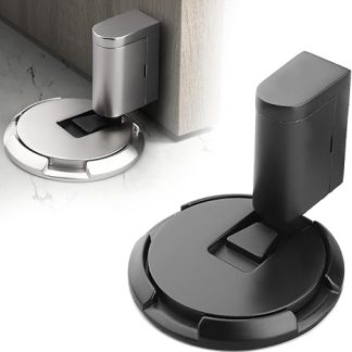 Upgraded Magnetic Door Stop, 2025 New Punch-Free Mechanical Silent Floor Door Stop, Adjustable No Drilling Mechanical Floor Doorstop, Magnetic Door Locks with Adhesive