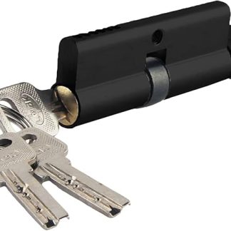 CWOQOCW 35/35 Thumb Turn Euro Cylinder Lock, Door Lock with 3 Keys Anti-Pick Anti-BumpAnti Drill Profile Lock for Indoor Wooden Door Lock Cylinder(Black)