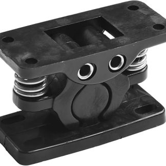 Double Roller Door Latch Spring Loaded Door Lock Catch Stainless Steel Door Stop Clamp Release Mechanism for RV Camper Boat Cabinet Caravan Motorboat Black(Black)