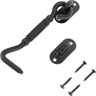 LIFKICH Stainless Steel Door Lock Hook for Sliding Barn Door Multipurpose Gate Latch Lock Easy to Install for Home Office