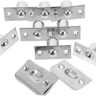 Alipis 8pcs Adjustable Ball Catch Door Hardware Stainless Steel Copper for Closet Sliding Barn Doors Lock Latch with Sleek Hidden Spring and Secure Component