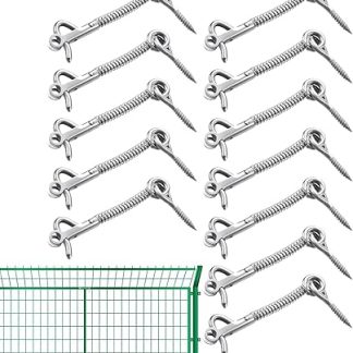 yakermur Gate Latch Hook & Pitons - 12 Pieces Stainless Steel Latch Lock Latches | Privacy & Exterior Security Hardware For Barn Door Spa Center Cabin