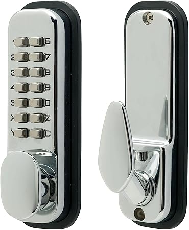 Sterling S2235PC Push Digital Door with Hold Back Function, Polished Chrome 14-Button