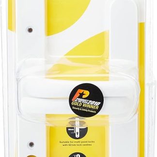 Yale Locks PPVCRHWH PVCu Retro Door Handle Polished PVD PVC Retro Handle WH Silver 17.5 x 38 x 8 cm