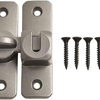 Barn Door Lock Latch Hardware, Barn Door Lock Hardware Security Door Latch Functional Sliding Door Lock, for Ultimate Privacy Protection(Grey)