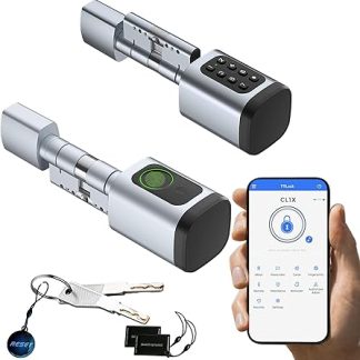Altix CL1X TTLock Smart Door Lock | Keyless Entry | Fingerprint and Access Code | Bluetooth | DIY Installation | Ideal for Vacation Rentals | Length