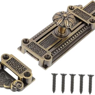 Holibanna Antique Latch Window Locks Safety Weatherproof Outdoor Padlock Slide Door Bolt Lock Zinc Alloy Security