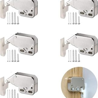 5 pcs Push to Open Door Catches,Cupboard Latch,Door Catch,mini Latch,for Cabinet Cupboard Door,Spring Catch with Counterpart,Spring Lock, snap Lock