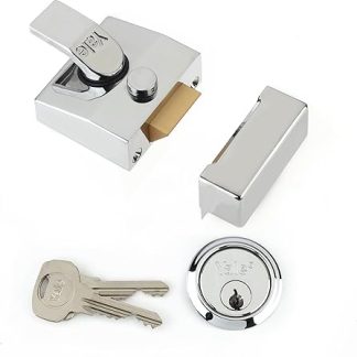Yale P-85-DMG-SC-40- Deadlocking Nightlatch - 40mm - Chrome Finish - High Security with automatic deadlock