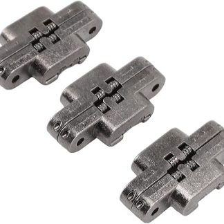 Mini 43mm Door Lock Hinges Invisible 180 Degree Zinc Alloy Cross Hinge for Cabinet Jewel Box Hardware Door with Black Plated Stable Performance for Folding and