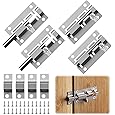 5 PCS 3 Inch Black Door Lock Bolts, Small Black Door Bolt with Screws, Stainless Steel Door Lock Slide Latch Security Slide Latch Lock for Garden Gate, Shed, Garage, Room