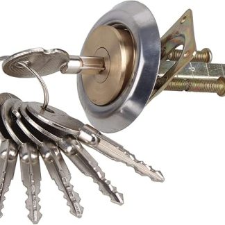 Mxfans Euro Single Copper Round Profile Rim Cylinder Cross Keyed Door Lock Replacement