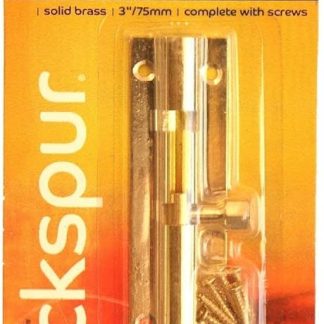 DOOR BOLT BARREL SLIDE LOCK 75MM 3 INCH BRASS WITH SCREWS