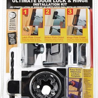 MIBRO 366291 Ultimate Door Lock and Hinge Installation Kit for Wood Doors