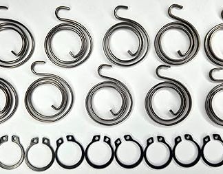 Generic Door Handle Springs Replacement Kit, 10 x 2.5 Turns Spring Coil, 10 x Circlips, Door Lock Handles Installation kit