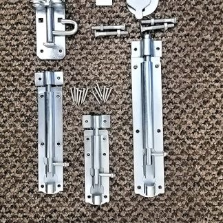 Heavy Duty Oval/Barrel/Brenton Bolt Gate/Garage/Stable Door Metal Lock - Zinc (4'' Barrell Bolt)