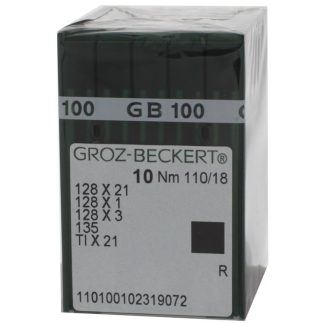 Иглы Groz-Beckert, размер 18, (100 шт.) Singer #128x3-18